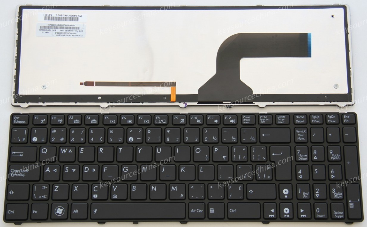 04GNV33KCB00-3,ASUS G51 Canadian Clavier,ASUS G60 Canadian Clavier,ASUS VX7 Canadian Clavier