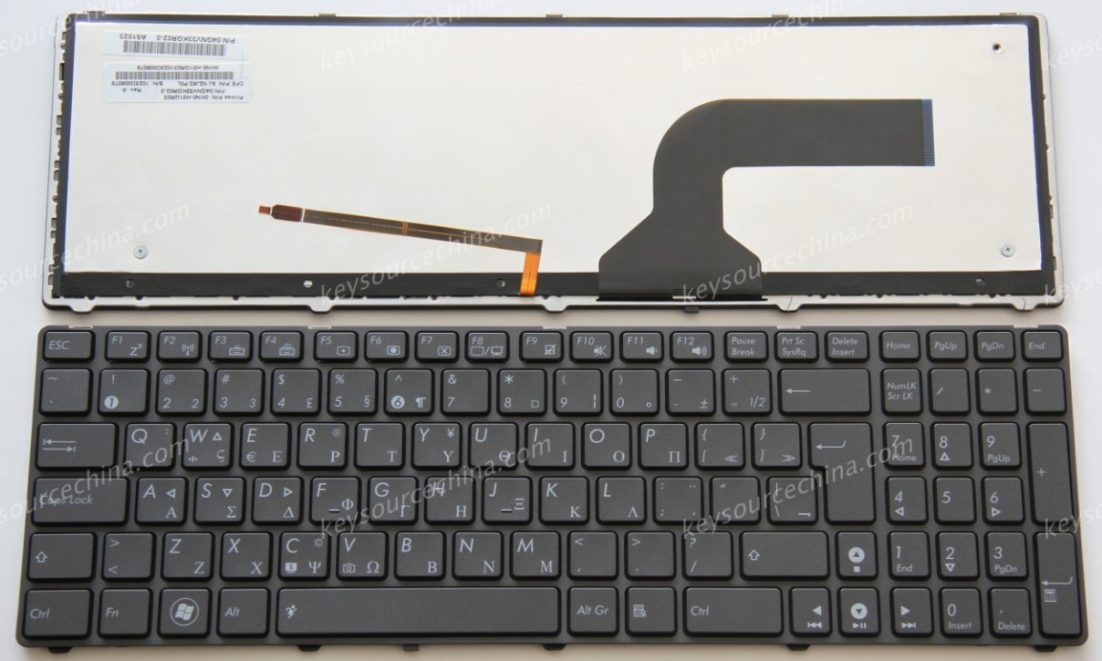 0KN0-H31GR03 ASUS G51 G53 G60 G72 G73 VX7 U50VG πληκτρολόγιο Greek keyboard