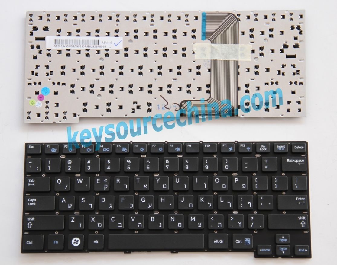5903137JBIL926 Original Hebrew Keyboard for Samsung 300U1A NP300U1A 305U1A NP305U1A 300U1A-A02