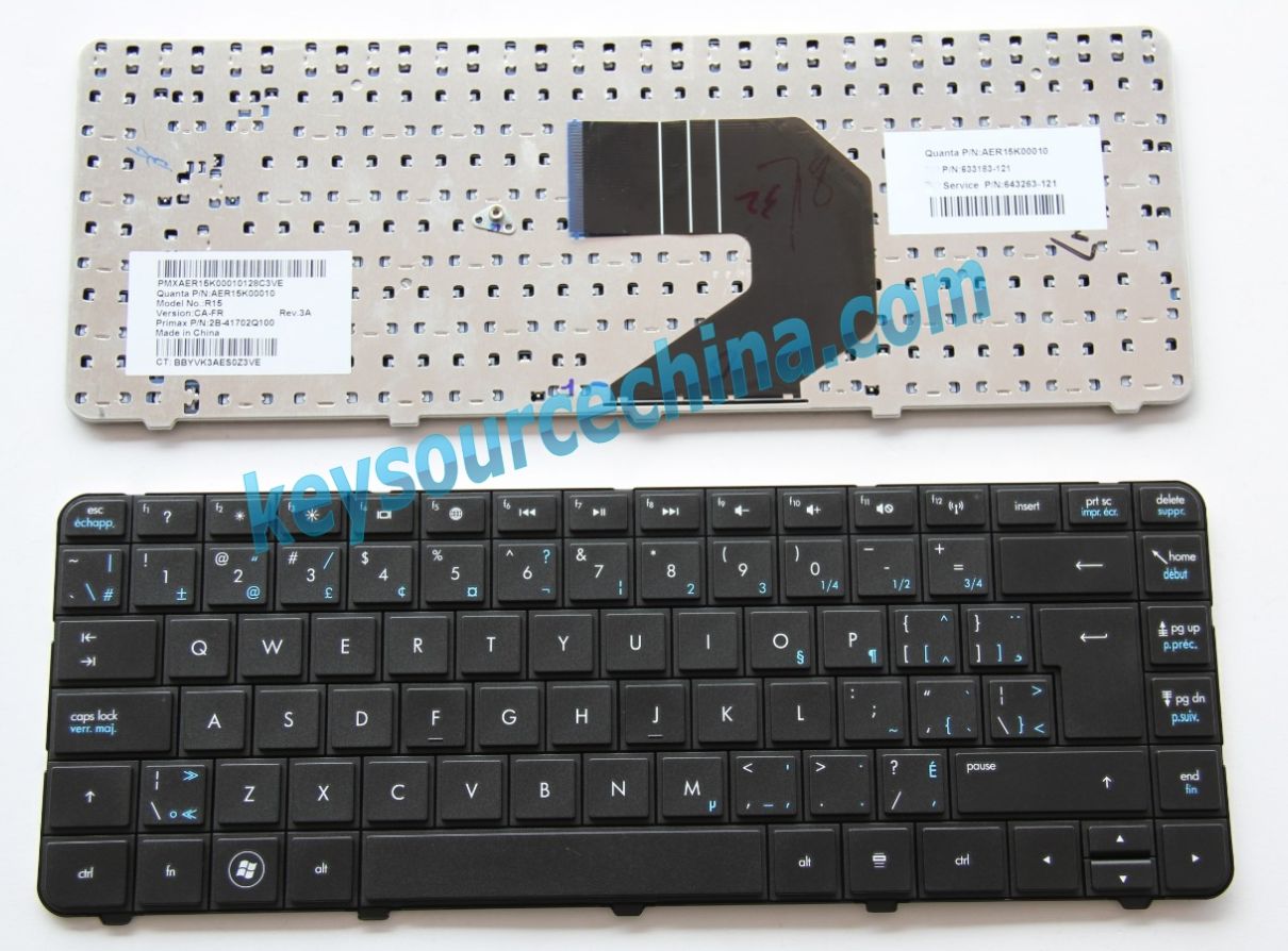 2B-41702Q100 Original HP 430 431 435 436 630 630s 635 650 655 2000, Compaq Presario CQ43 CQ57 CQ58, Pavilion G4 G6 G4-1000 G6-1000 Clavier Canadian(CA) Keyboard