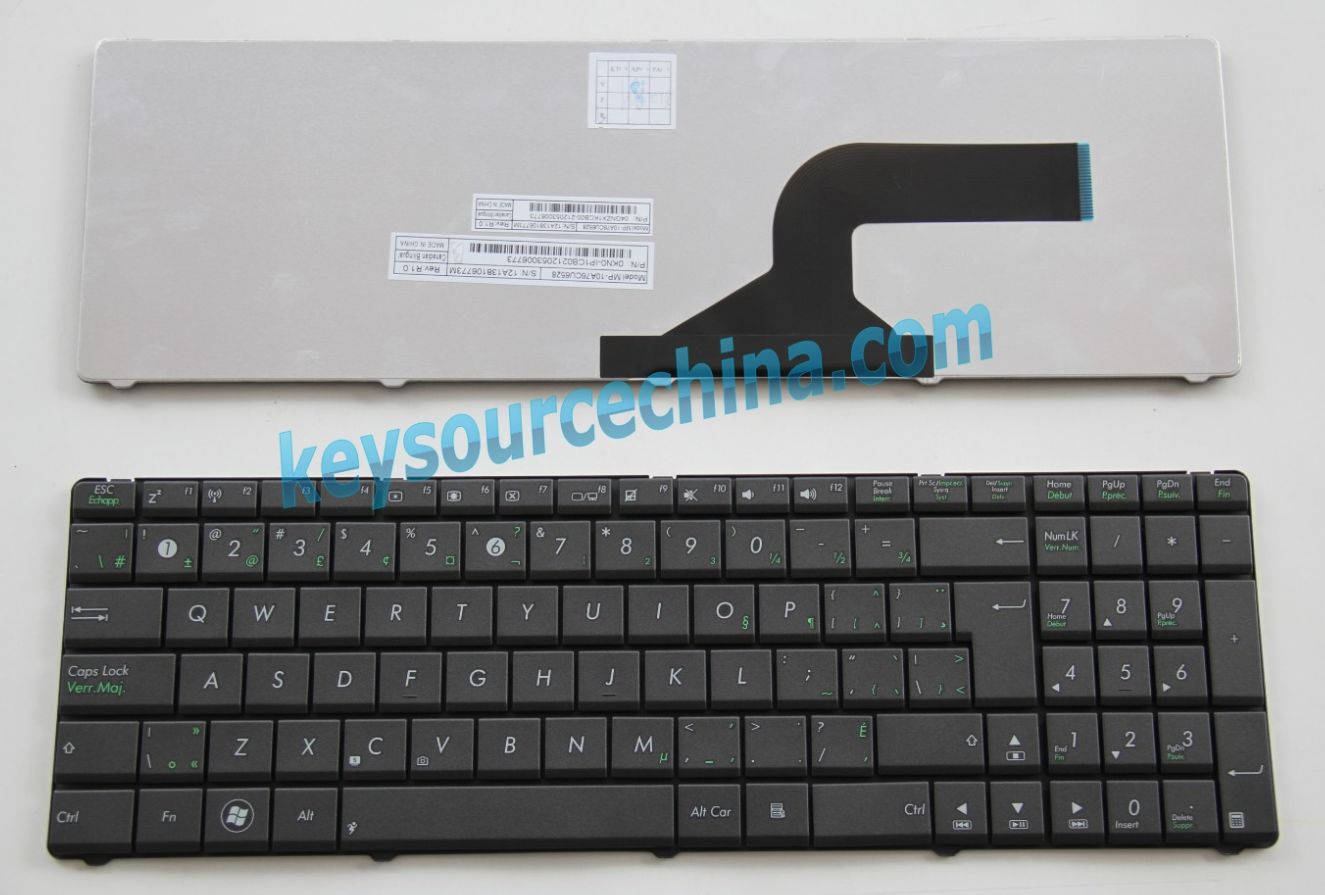 MP-10A76CU6528 Original Asus N53 N53SV N73JF N73SV A54C A54HR A54L A54C A54HR A54L X55A X55C K73SD Clavier Canadian(CA) Keyboard