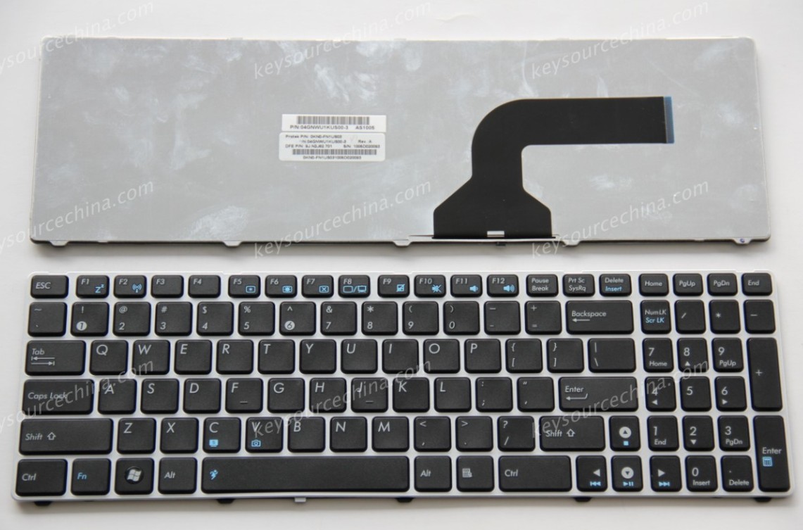 04GNWU1KUS00-3 ASUS X52 X53 K52 K53 K72 K73 UL50 X64 X72 X73 N61 A53 A73 US Keyboard