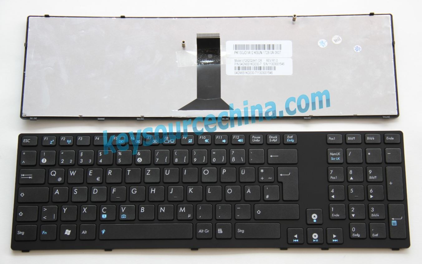 Original Notebook Tastatur, deutsch (DE) schwarz für ASUS K93 K95 A93 A95 X93 R900 PRO91 Keyboard