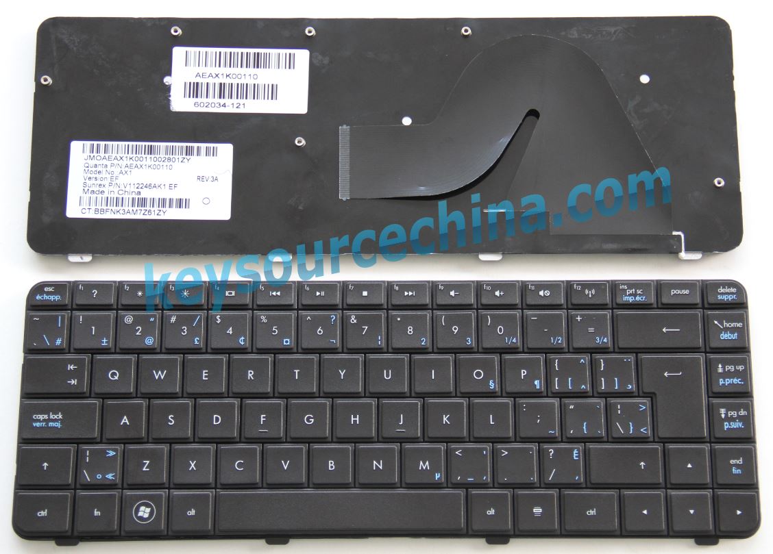 602034-121 HP G42 Compaq Presario CQ42 CQ42-320ca G42-134ca Black Laptop Keyboard Clavier Canadian(CA)
