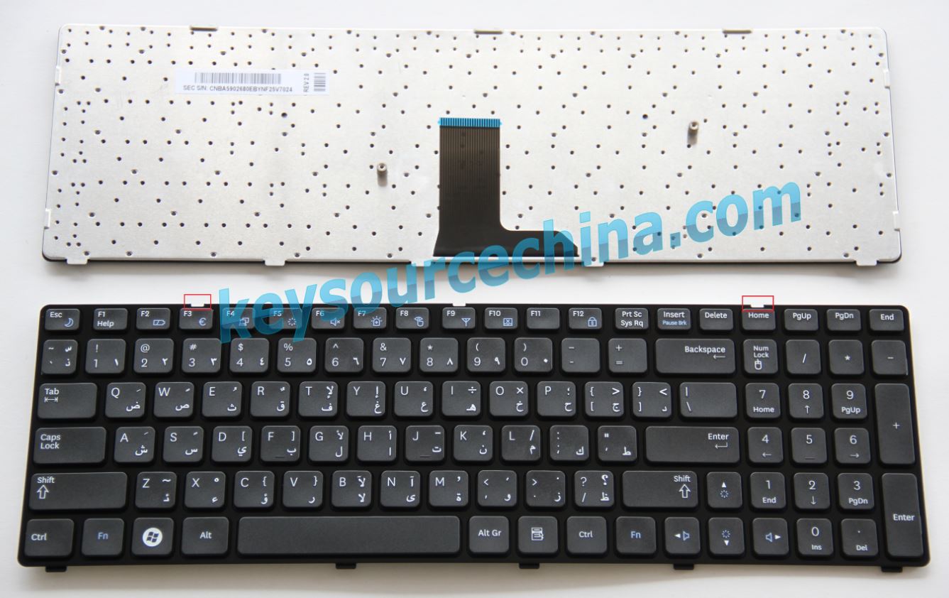 Samsung R578 NP-R578 R580 R590 E852 NP-E852 Black لحاسب المحمول كيبورد Arabic keyboard