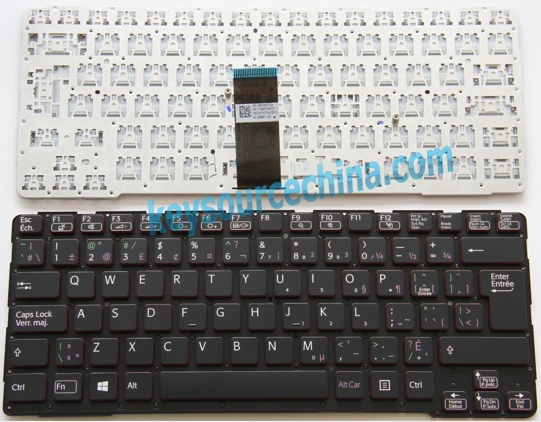 149124611CA SONY SVE14A SVE14A1 SVE14A2 Laptop Keyboard Clavier Canadian(CA)