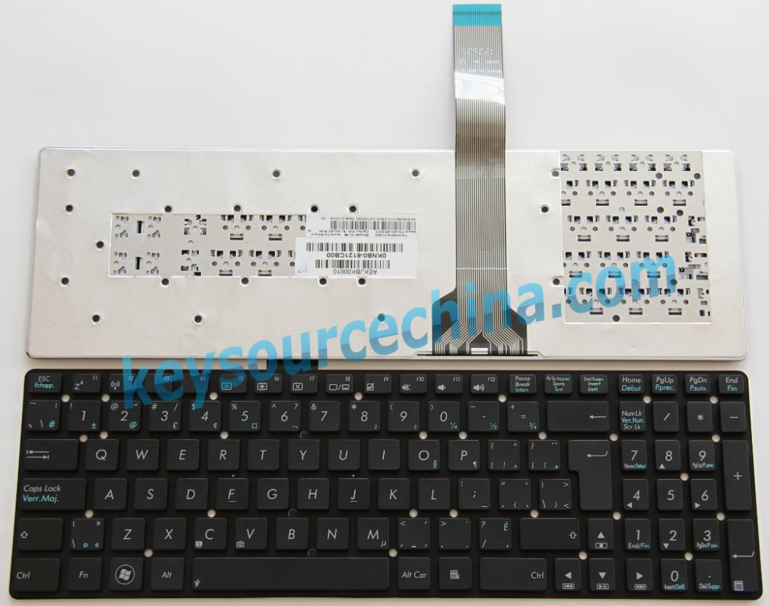 0KNB0-6121SF00 ASUS K55 A55 R500 R700 U57 A75V K75V black Laptop Keyboard Clavier Canadian(CA)