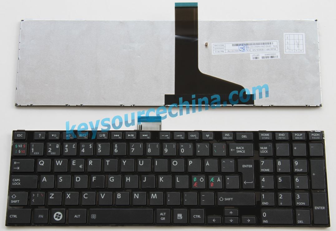 MP-11B56DN-528 0KN0-ZW1N502 Toshiba L850 X870 P870 P875D Nordic keyboard black with frame