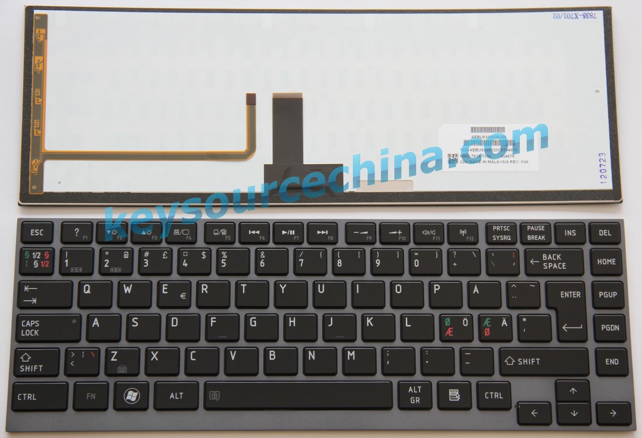 Toshiba U800 U840 U845 U900 U920 U925 U940 Nordic keyboard AEBU6X00020-N5