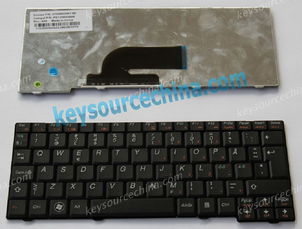 Lenovo ideapad S10-2 Nordic keyboard black PK1308H3A68