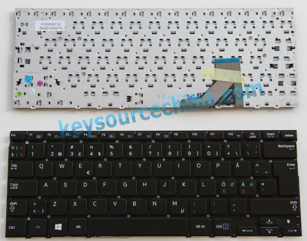 Samsung 530u3b Nordic keyboard BA59-03527H V133660BK1 NE black