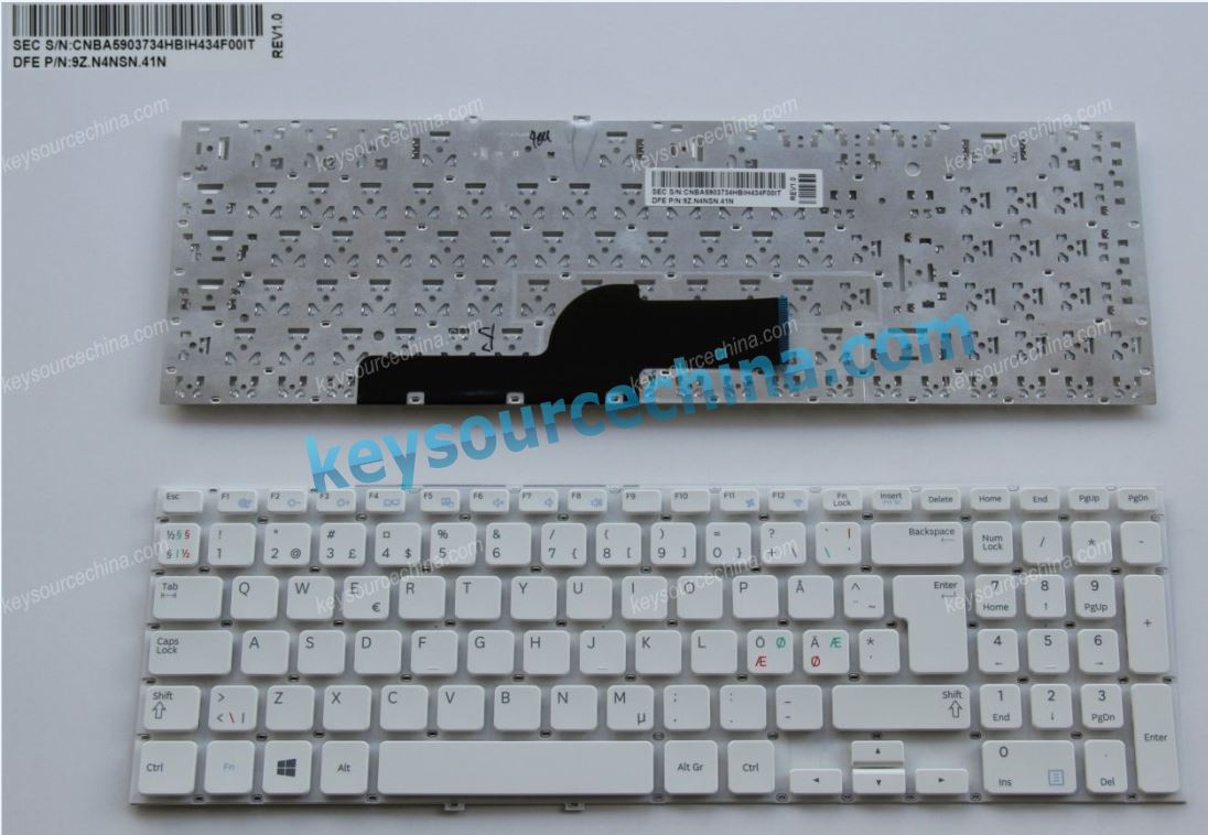 Samsung NP355V5C Nordic keyboard white, Samsung 550P5C Nordic keyboard
