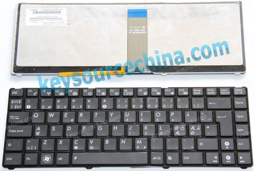 04GNUP1KND00-3 Asus U20 backlit Nordic laptop keyboard