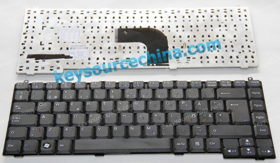 LG R380 Nordic keyboard Dansk tastatur Norsk tastatur Suomi näppäimistö Svensk tangentbord