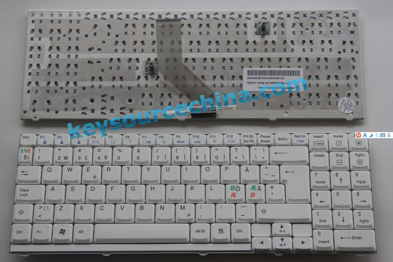 LG r500 Nordic keyboard white
