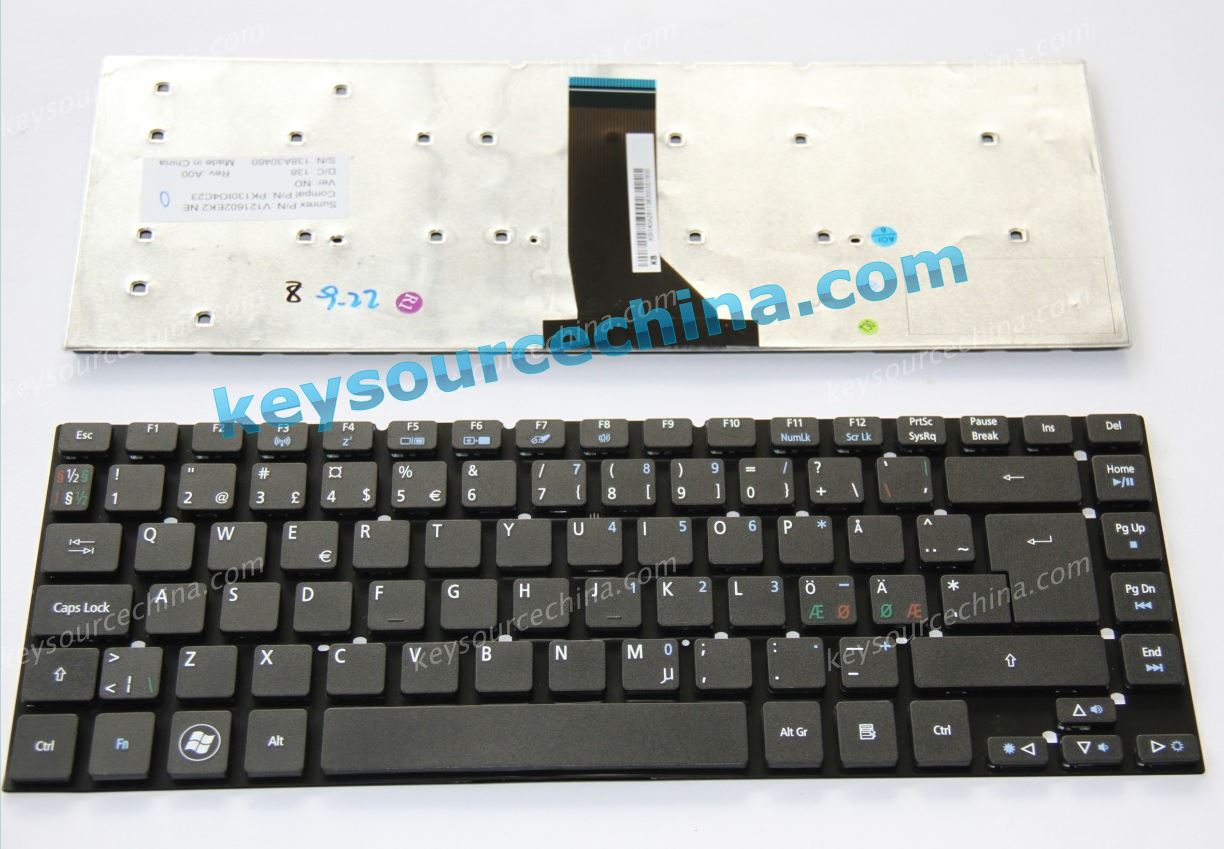 KB.I140A.281 V121602EK2 NE Acer Aspire 3830 Nordic keyboard