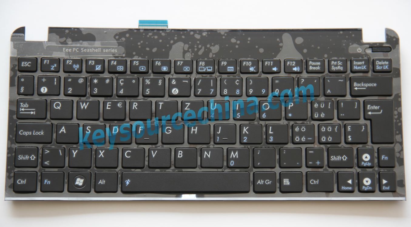 04GOA292KSF00-2 ASUS EEE PC 1015P 1015PX 1015PB black QWERTZ-Tastatur Laptop (Schweiz / Swiss)(CH/SW) Keyboard