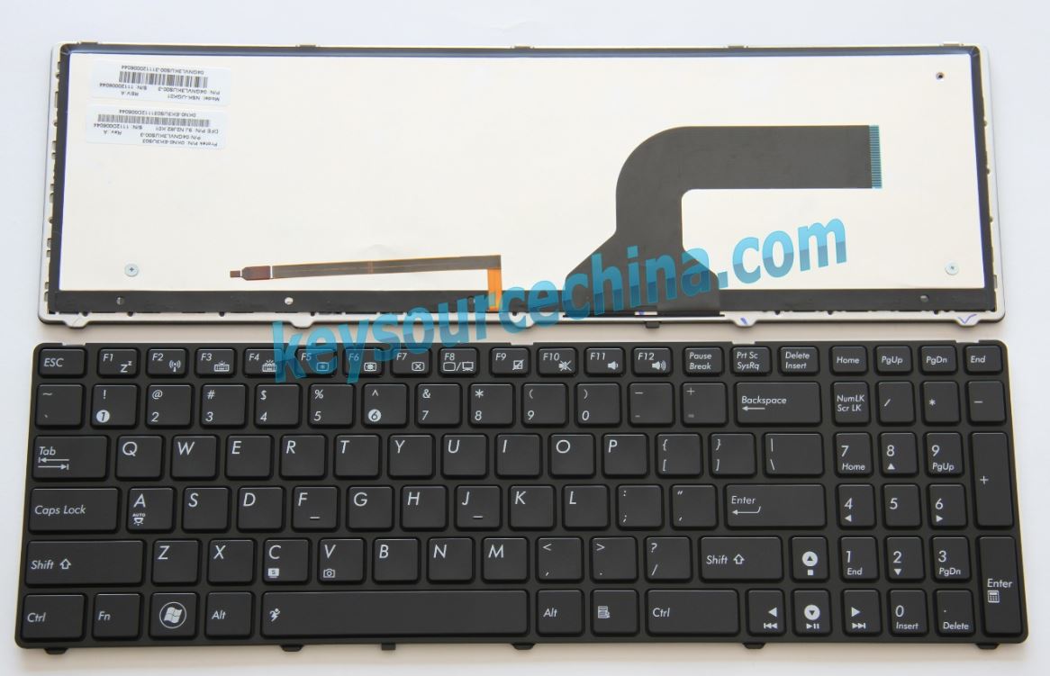 9J.N2J82.G01 Original ASUS G51 G51J G51JX G53 G53SW G53SX G60 G60JX G60VX G72 G73 G73JH G73JW VX7 U50VG Laptop Keyboard US Complete NEW