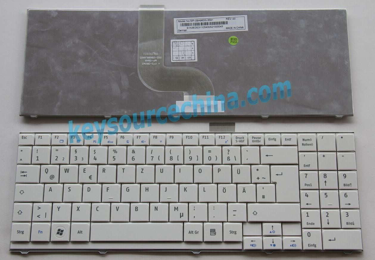 MP-09A96D0-3591 Original Notebook Tastatur, deutsch (DE) für Medion Akoya S5611 S5612 MD97424 MD97644 MD97798 MD97930 Keyboard NEU