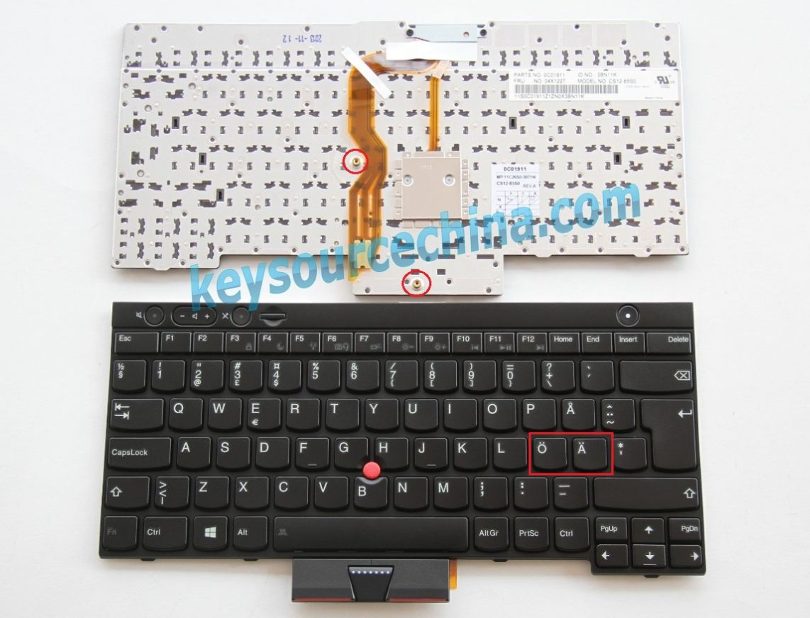 CS12-85S0 Alkuperäinen Lenovo ThinkPad T530 T530i L430 L530 T430i T430s W530 X230,X230 Tablet Swedish Finnish Keyboard