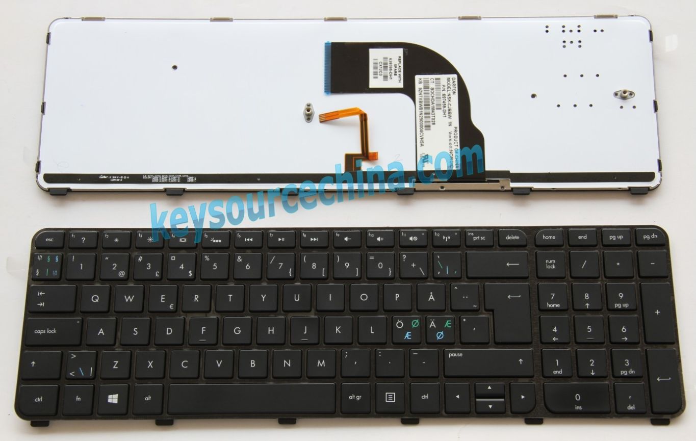 NSK-CJBBW 1N Originalt HP Envy dv7-7300 dv7-7301so dv7-7302eo dv7-7305eo Nordic Keyboard