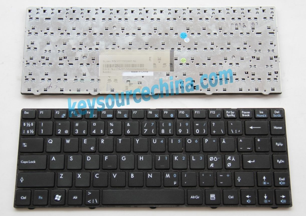 V111822AK1 NE Originalt MSI CR420 CR430 CR460 CX420 EX465 X460DX FX400 X420 Nordic Keyboard