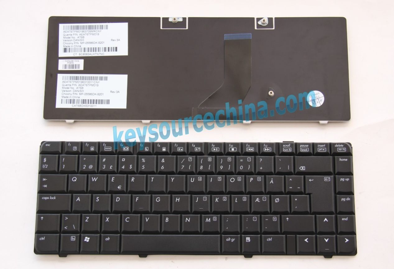 MP-05586DK-9201 Originalt HP Pavilion DV6000 series Danish Keyboard