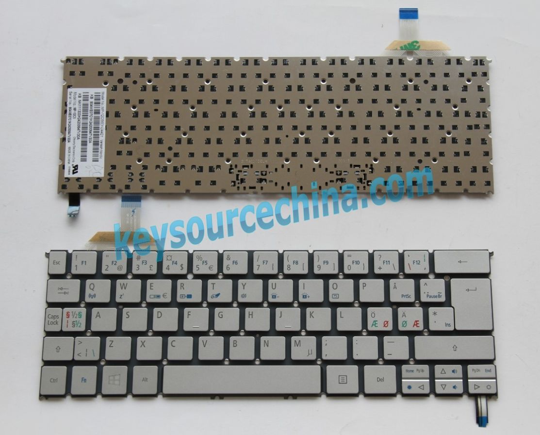 MP-12C56DNJ4421 Originalt Acer Aspire S7 S7-391 S7-392 Nordic Keyboard
