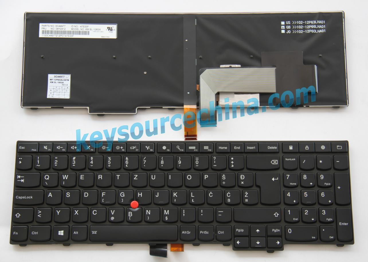 MP-12P66SAJ387W Montenegro Laptop Keyboard for Lenovo ThinkPad L540 T540P W540, Edge E531 E540