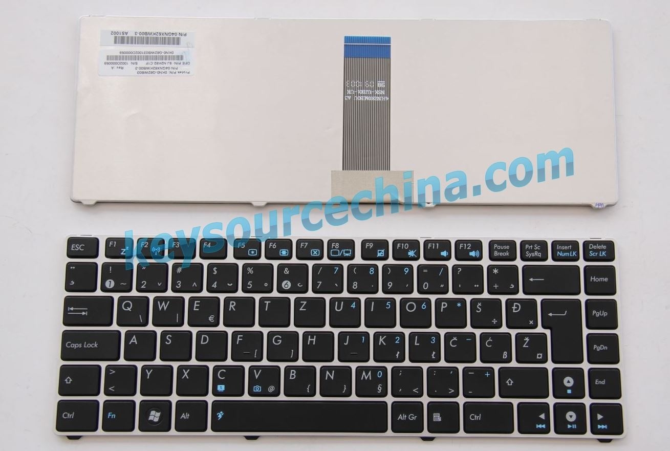 04GNX62KWB00-3,0KN0-G62WB03 keyboard for Asus UL20 Eee PC 1201 1201HA 1201N 1201PN Slovenia Bosnian Croatia laptop Tipkovnica