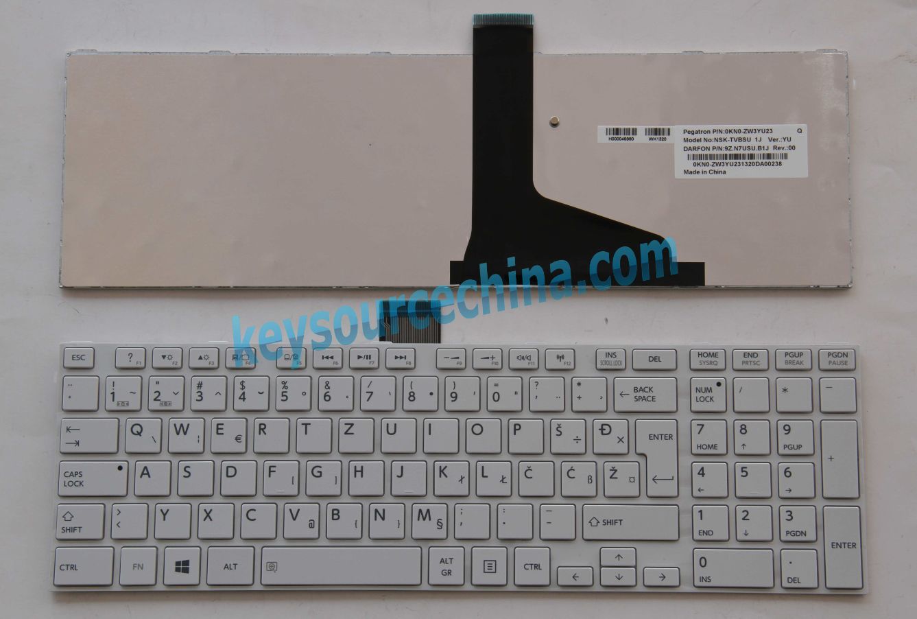 9Z.N7USU.B1J Original Toshiba Satellite C855 C855D L850 L855 L870 L875 P850 P855 S855 S875 S955 Bosnian Serbian Macedonian Montenegro Keyboard
