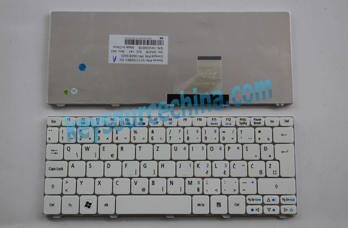 V111102BK1 Original Acer Aspire One 521 522 532H D255 D260 D270 HAPPY 2,eMachines eM350 Nav50 Bosnian Serbian Macedonian Montenegro Keyboard