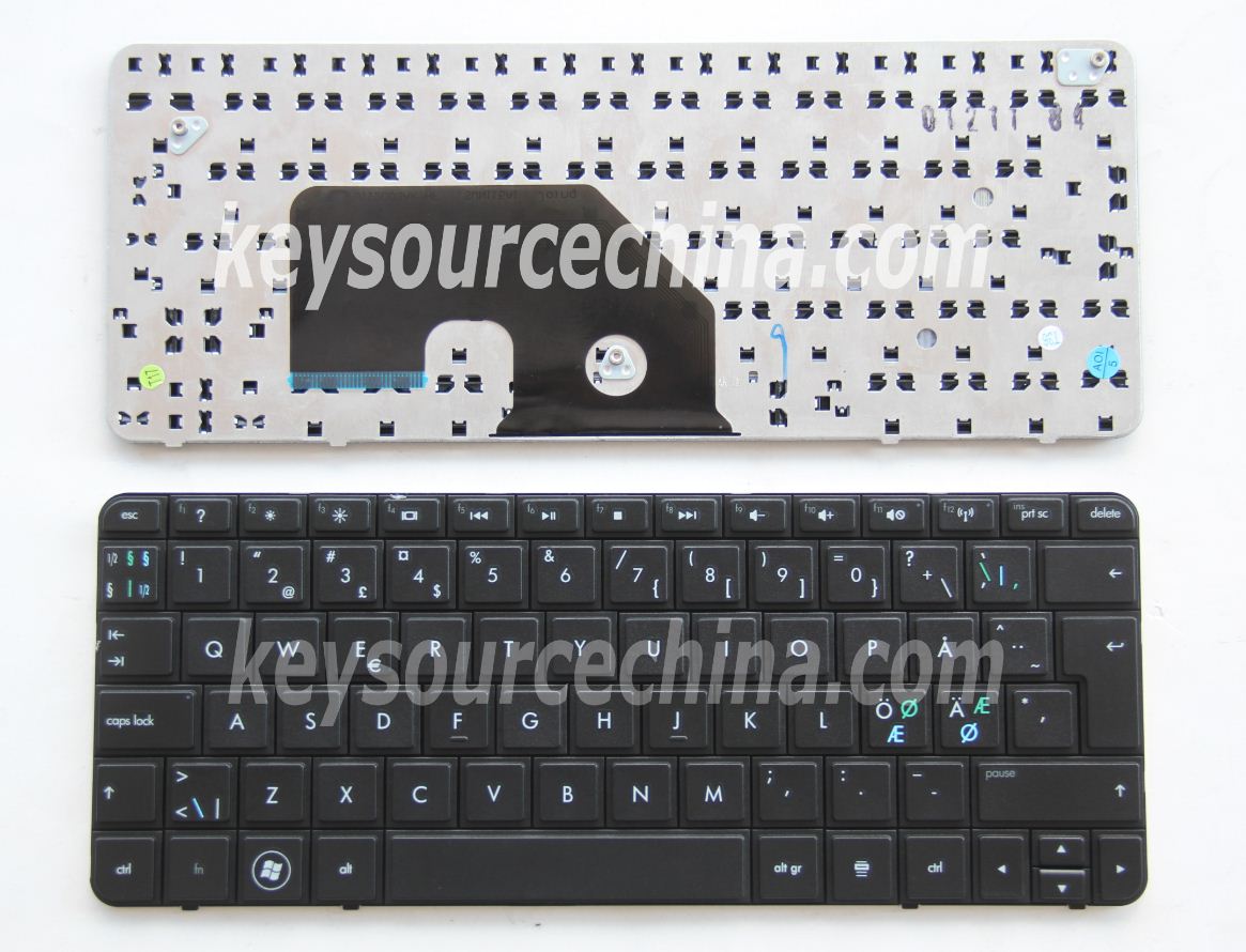 Originalt HP Mini 110-3000 110-3100 110-3110eo 110-3112eo 110-3600eo Nordic Keyboard