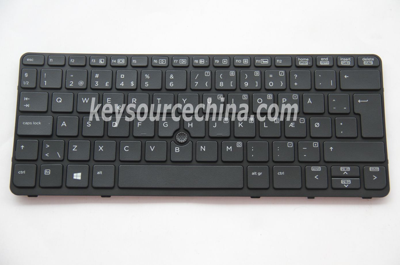 9Z.N9WBV.10D Originalt HP EliteBook 720 G1, 720 G2, 820 G1, 820 G2 Danish Keyboard Backlit
