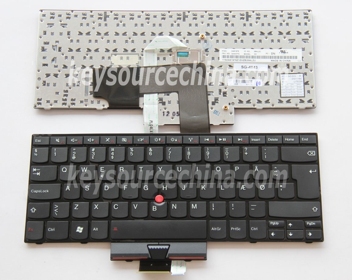 0A61976  Originalt Lenovo Thinkpad Edge E320 E325 E420 E425 Danish Keyboard