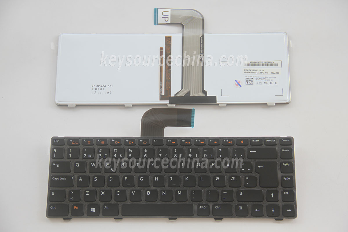 NSK-DX2BC 0N Originalt Dell Inspiron N4110 M4040 N4050 M5040 N5040, XPS 15 L502X Norwegian Keyboard Backlit