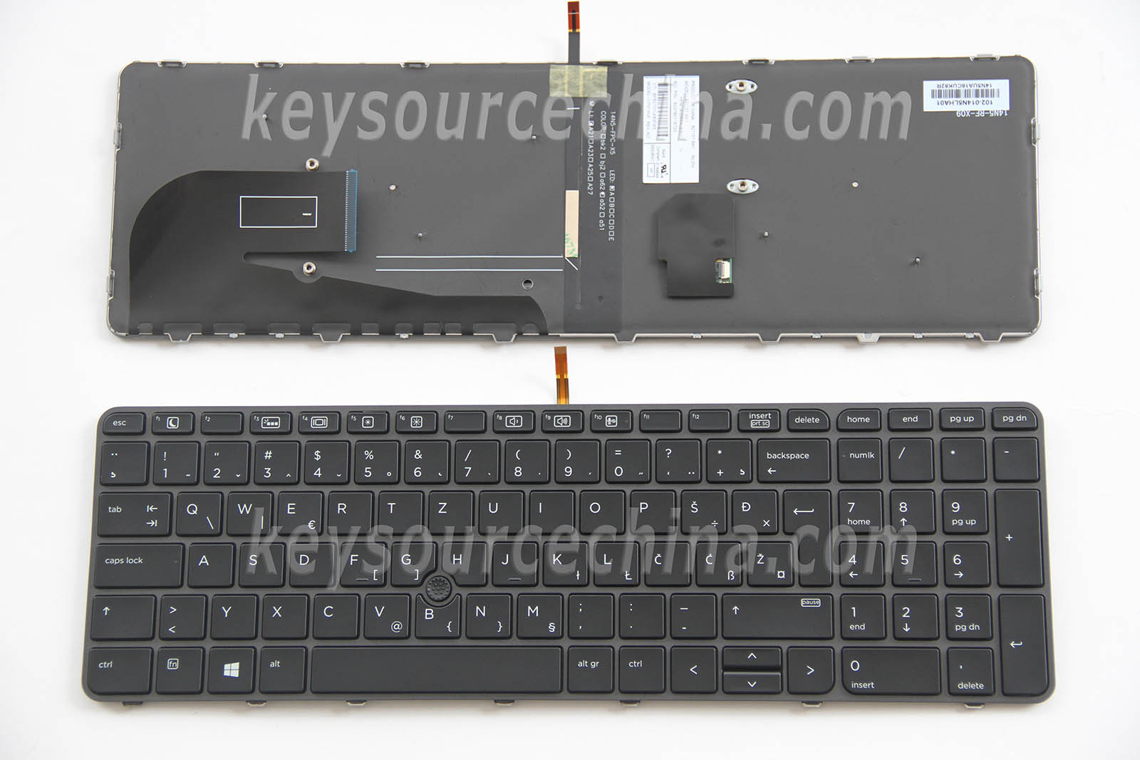 Slovenščina Tipkovnica za HP EliteBook 755 G3 850 G3 755 G4 850 G4 ZBook 15u G3 ZBook 15u G4 Slovenian Croatian Laptop Keyboard Backlit