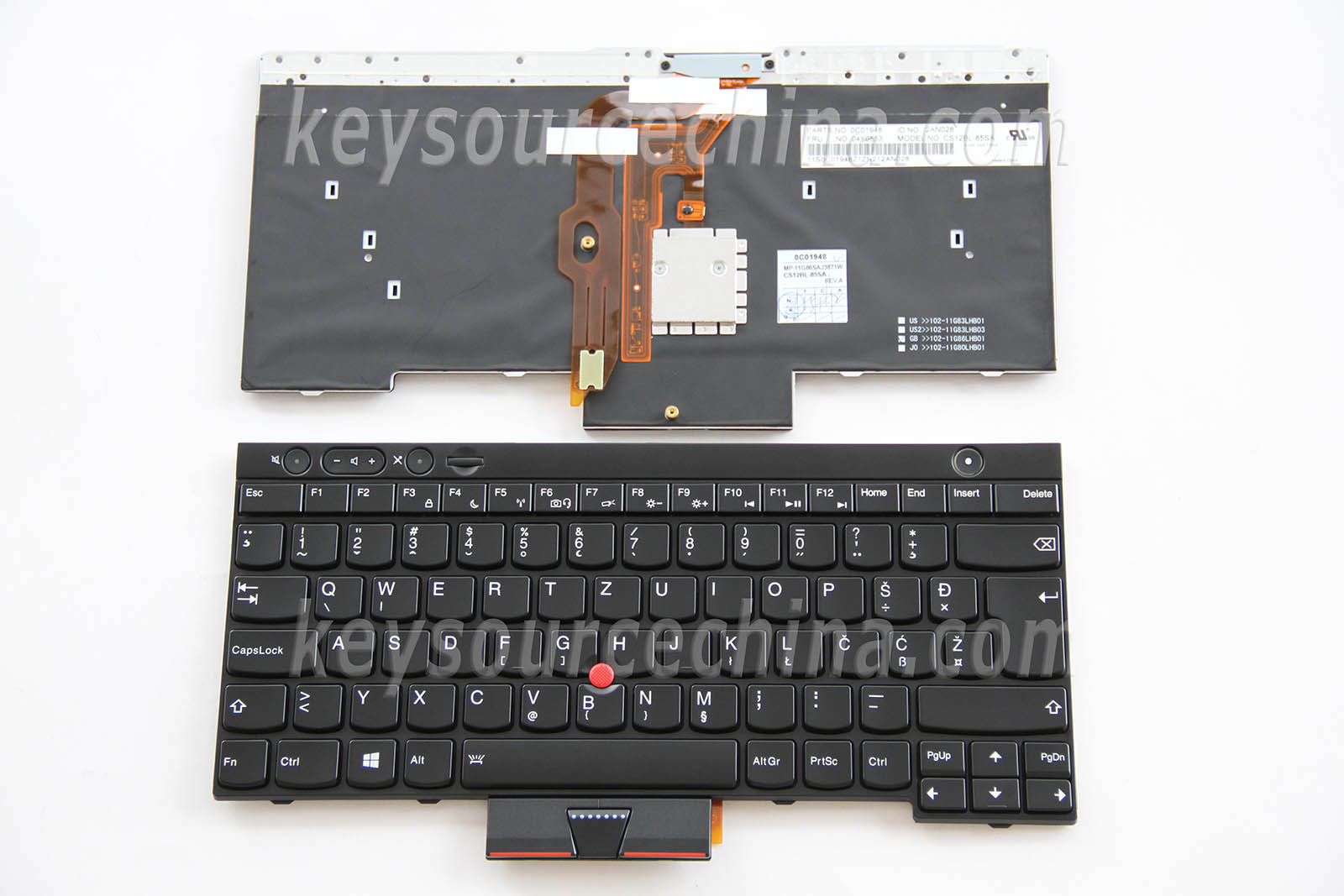 Lenovo ThinkPad L430 L530 T430 T430i T430s T530 T530i W530 X230 X230i X230T Backlit Tipkovnica Slovenian Bosnian Croatian Serbian Laptop Keyboard