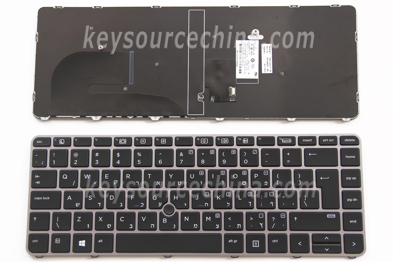 836307-BB1 Originalt HP EliteBook 745 G3 840 G3 745 G4 840 G4 Hebrew Laptop Keyboard Israel HE