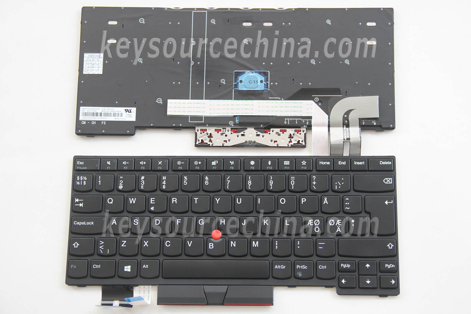 01YP279 Originalt Lenovo ThinkPad E480 L480 T480s L380 Yoga Nordic Laptop Keyboard