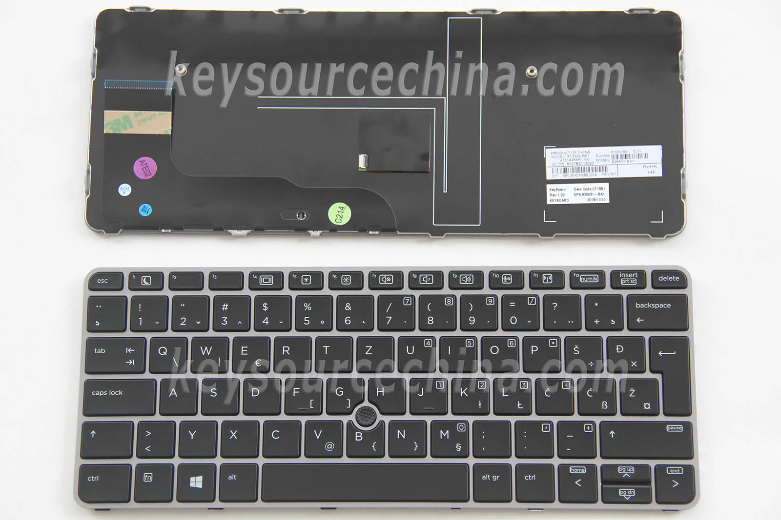 813302-BA1 HP EliteBook 725 G3 820 G3 725 G4 820 G4 Tipkovnica Slovenian Bosnian Croatian Serbian Laptop Keyboard