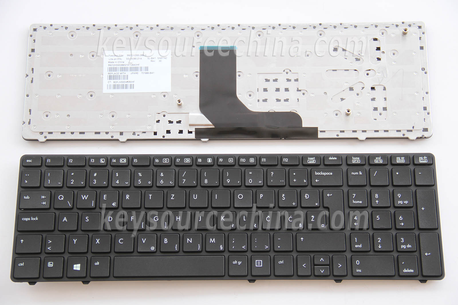 HP Probook 6560b 6565b 6570b No Pointer Tipkovnica Slovenian Bosnian Croatian Serbian Laptop Keyboard