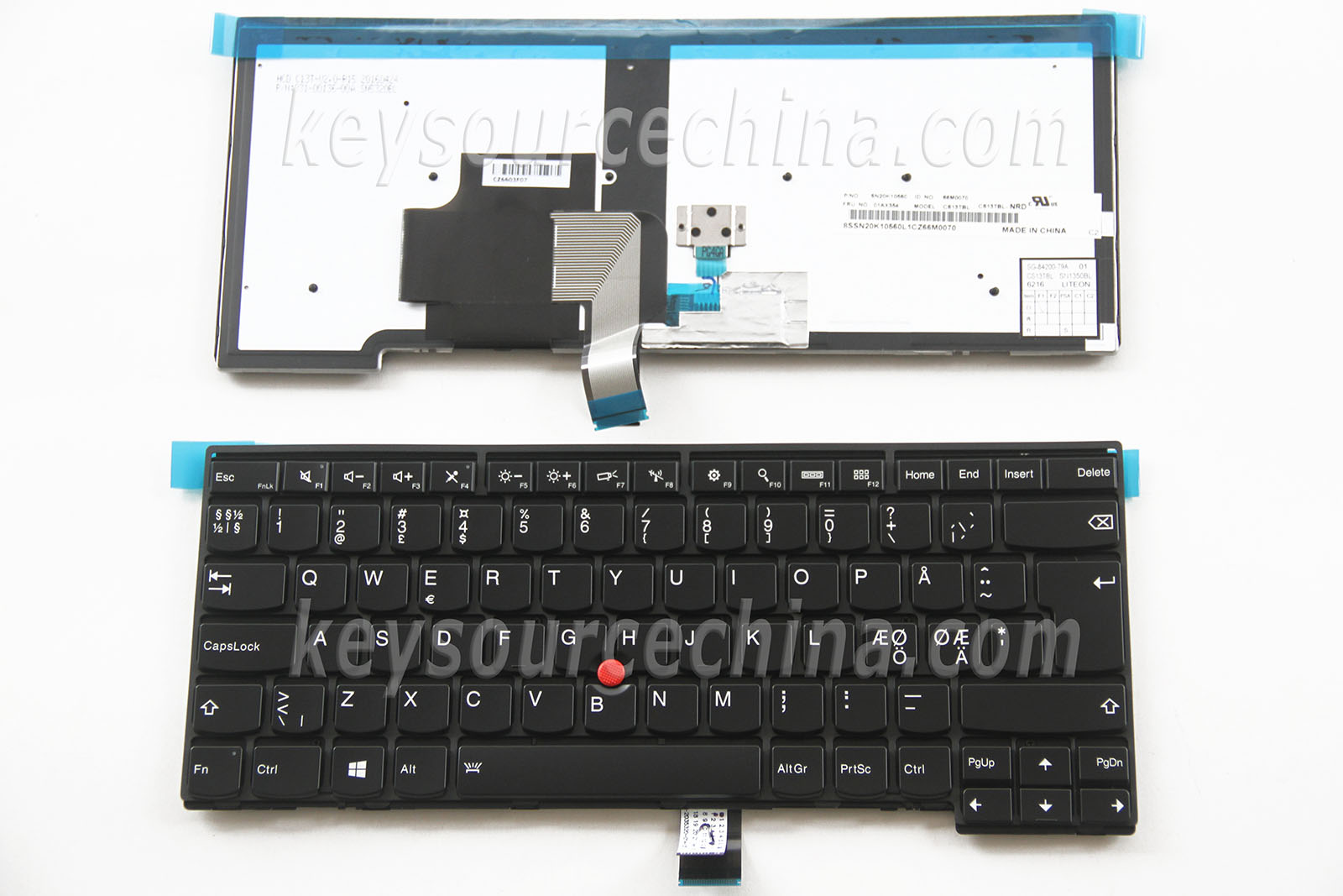 SN20K10560 Originalt Lenovo Thinkpad E431 E440 T431s T440 T440p T440s L440 T450 T450s T460 Backlit Nordic Laptop Keyboard